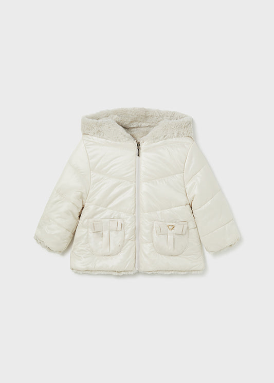 Chamarra reversible beige