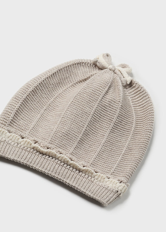 Conjunto polaina tricot con gorro nuez vig