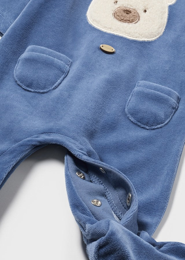 Mameluco mid blue con cuello