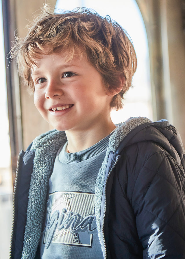 Chamarra reversible marino