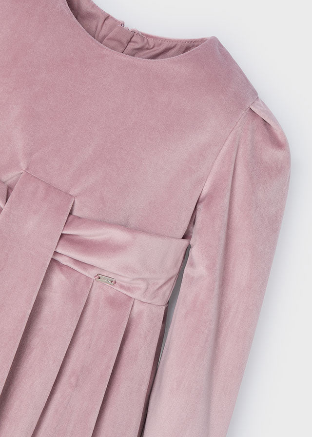 Vestido terciopelo rosa