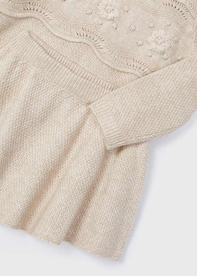 Conjunto falda tricot beige