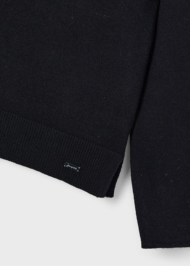 Blusa tricot básica negra