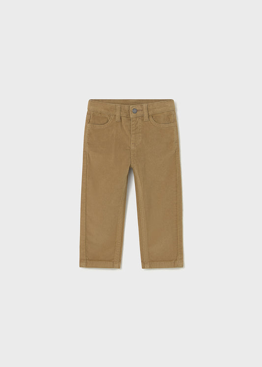 Pantalón pana fit madera