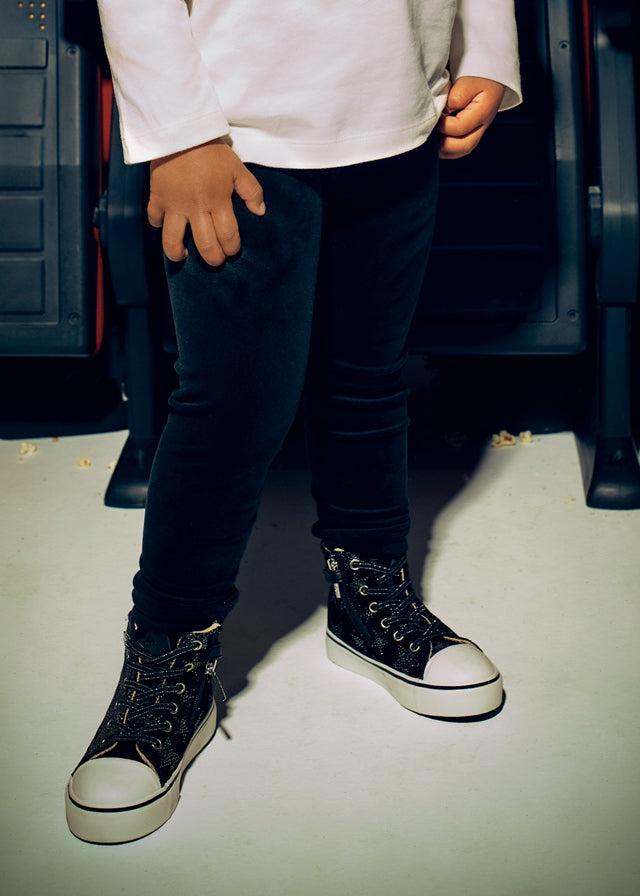 Leggins terciopelo negro
