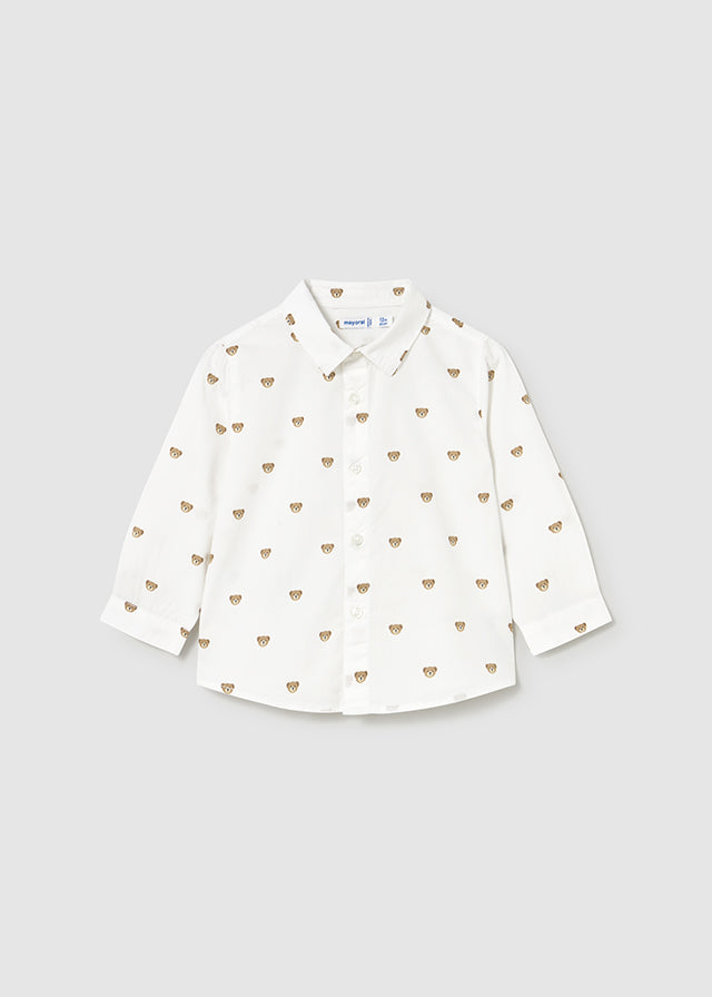 Camisa m/l estampada osos