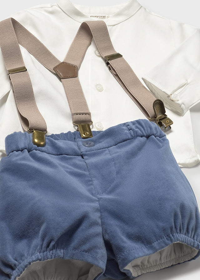 Conjunto pantalón camisa tirantes ártico