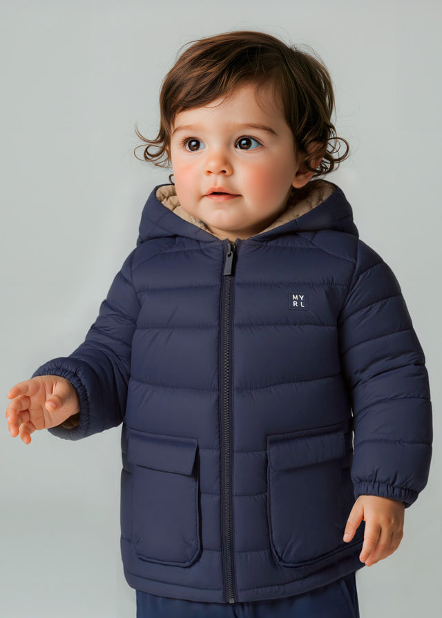 Chaquetón soft reversible azul