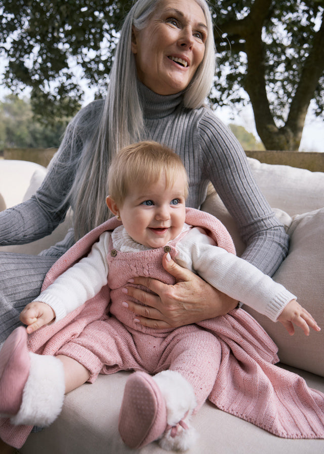 Conjunto peto y jersey tricot orquídea