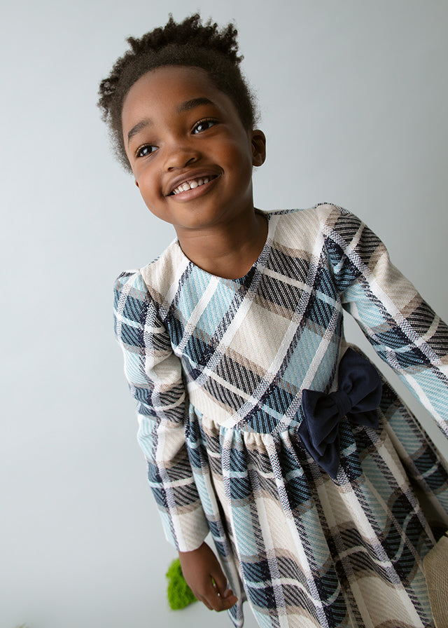 Vestido cuadro marino