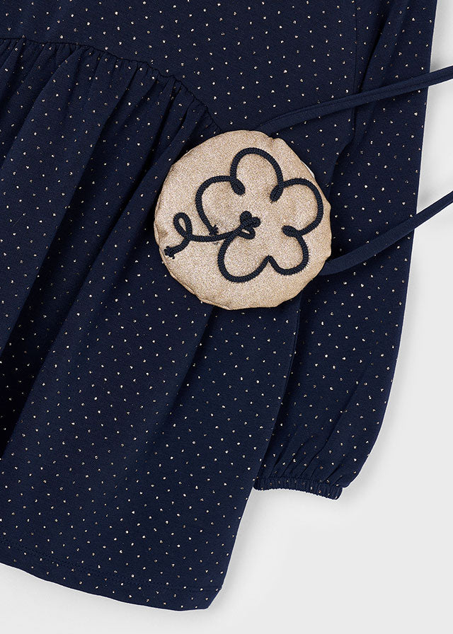 Vestido felpa bolso marino