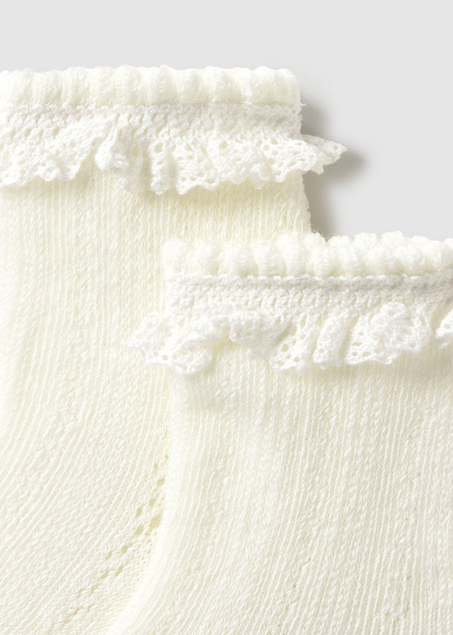 Calcetín calado crudo