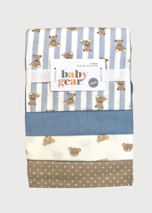 Sábanas de franela osos azules