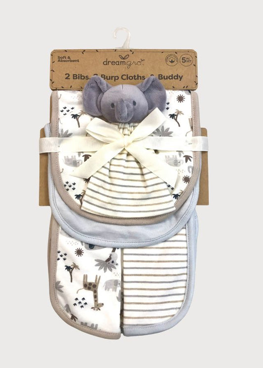 Baberos y repetidores elefante gris