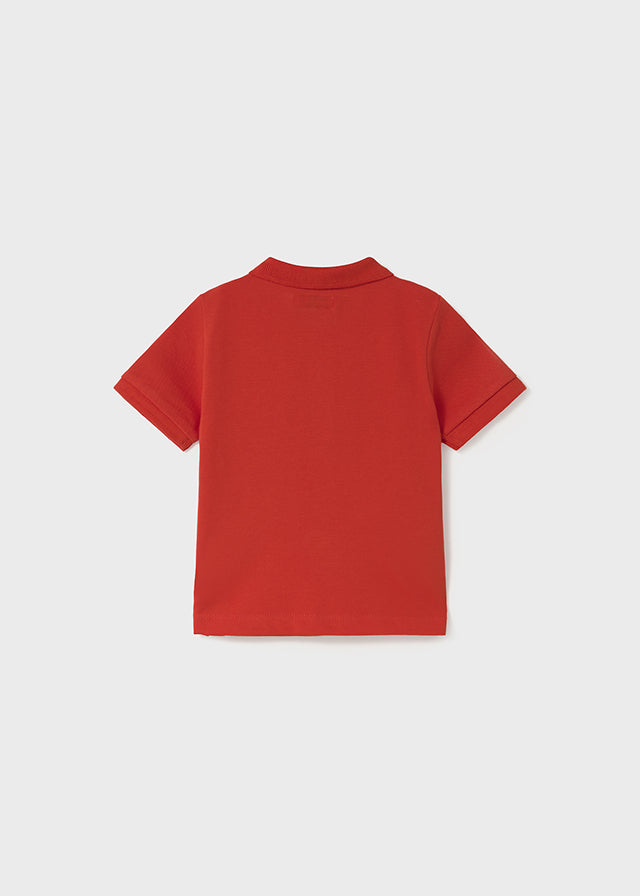Polo manga corta roja
