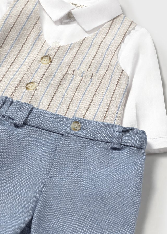 Conjunto short chaleco lino riviera