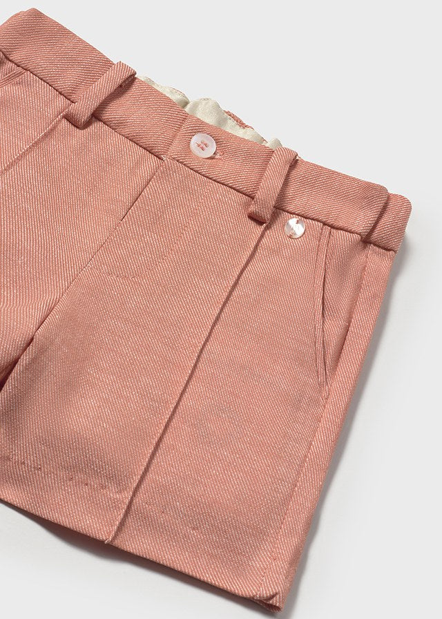 Conjunto bermuda camisa lino cuello mao perritos