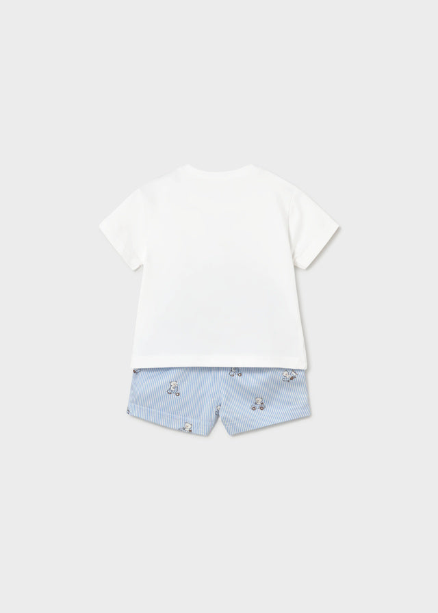 Conjunto short con camiseta cielo