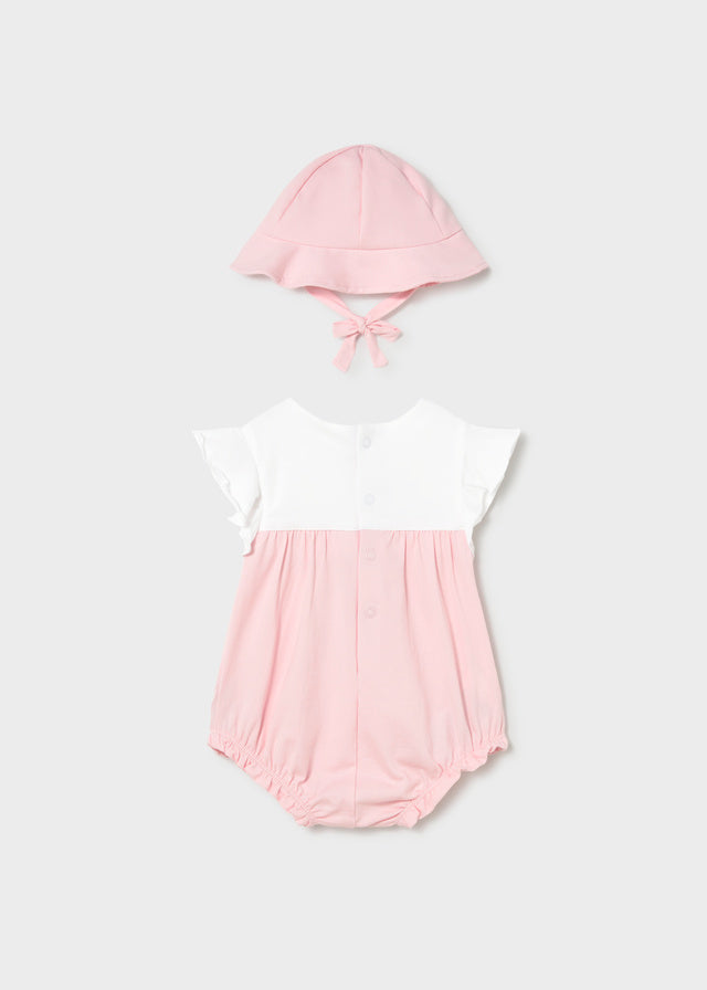 Pañalero con gorro rosa baby