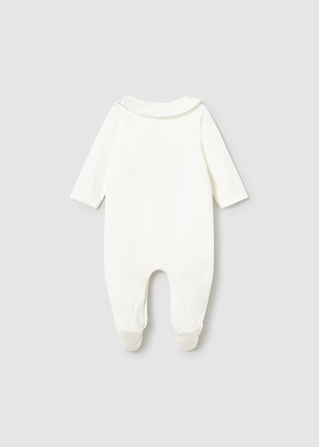 Set mameluco y babero crudo