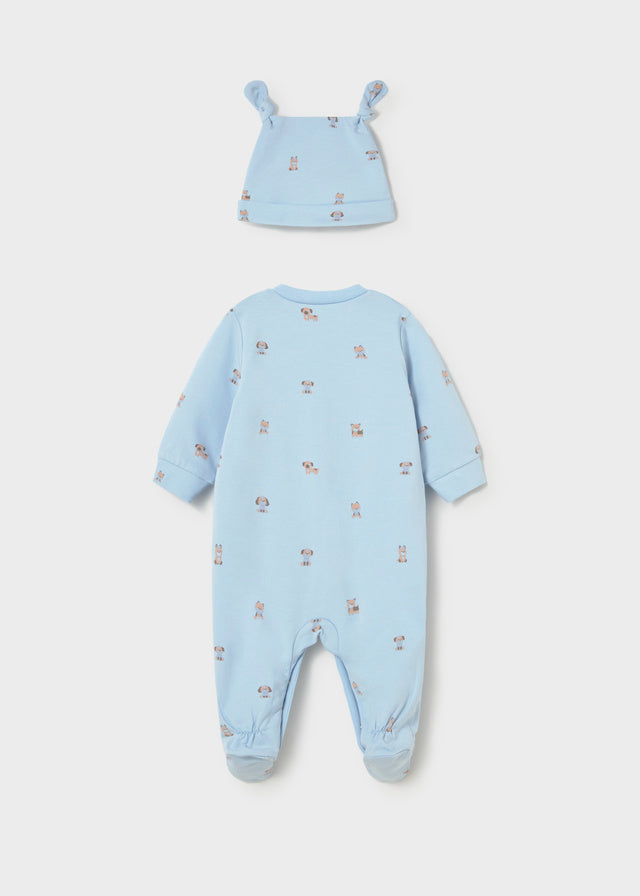 Mameluco con gorro cielo