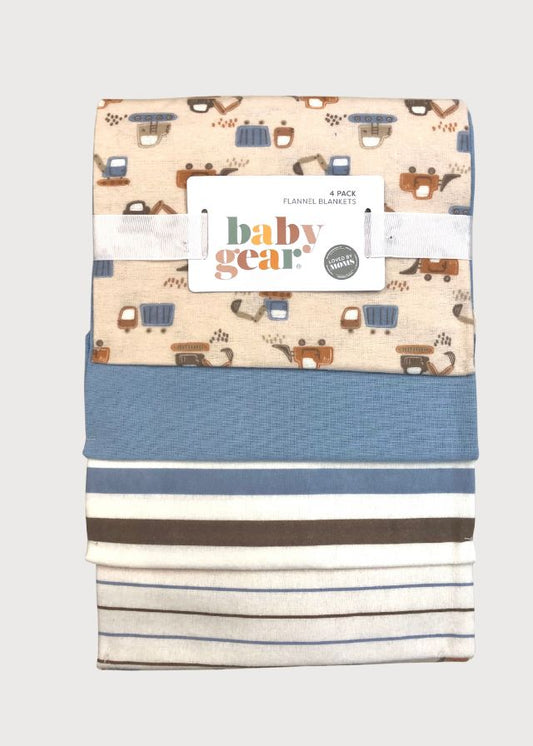 Sábanas de franela grúas azul