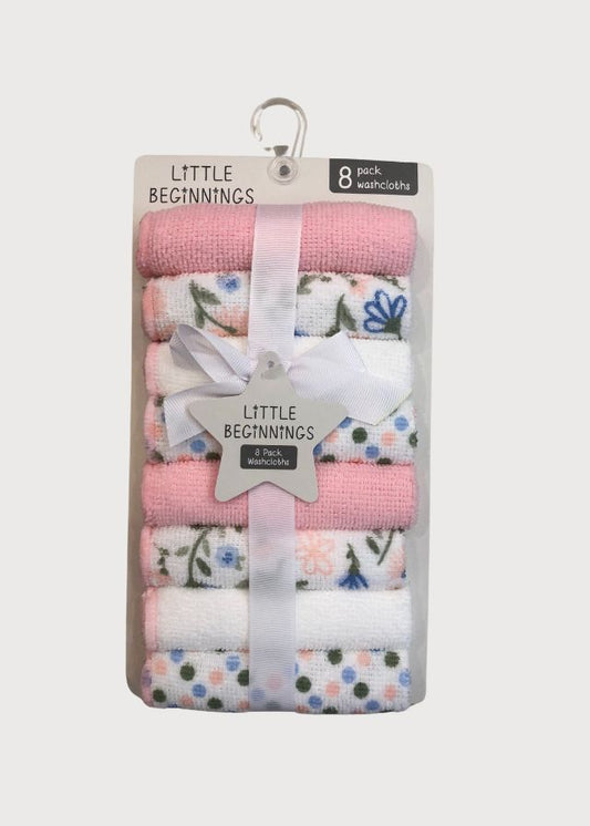 Toallitas repetidoras flores rosa pastel