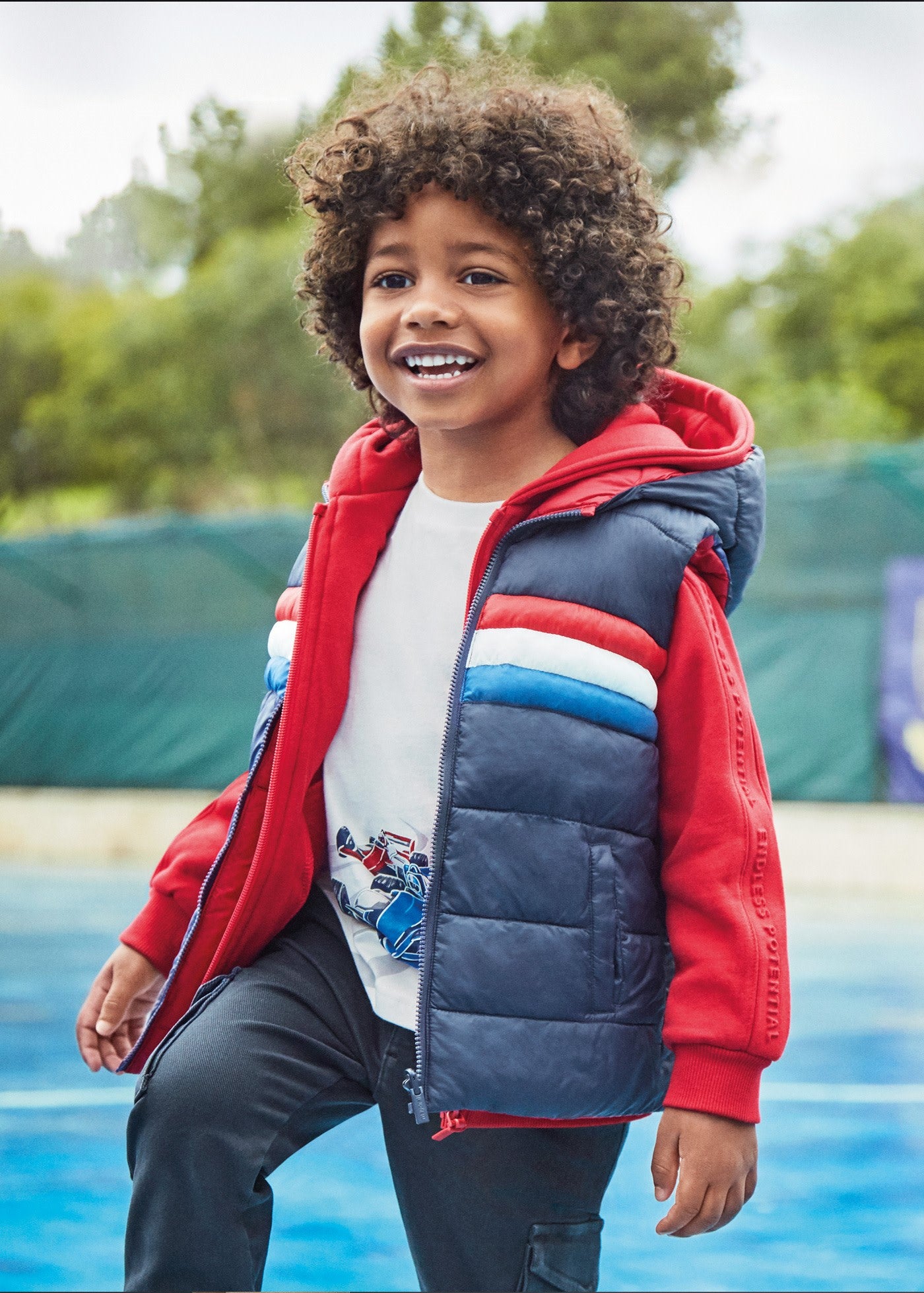 Chaleco rojo doble vista