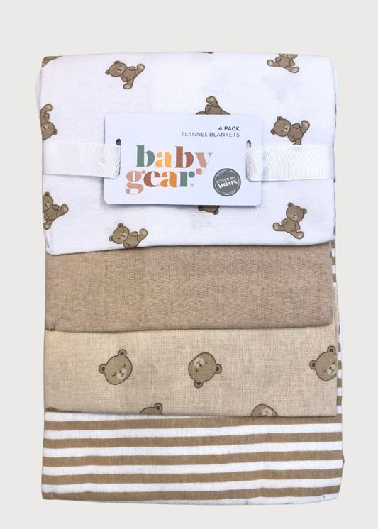 Sábanas de franela osos cáfes