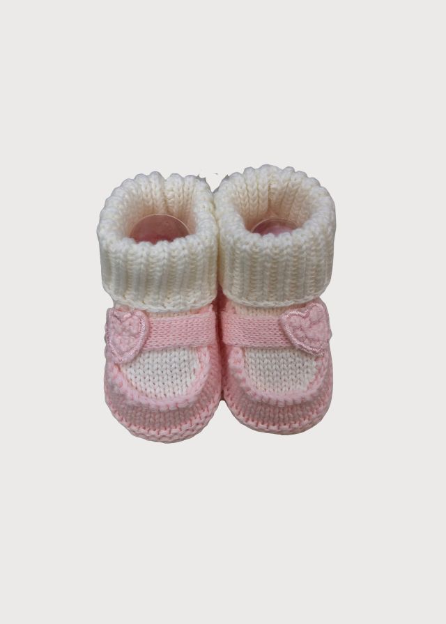 Zapatitos tejidos de crochet bailarina rosa