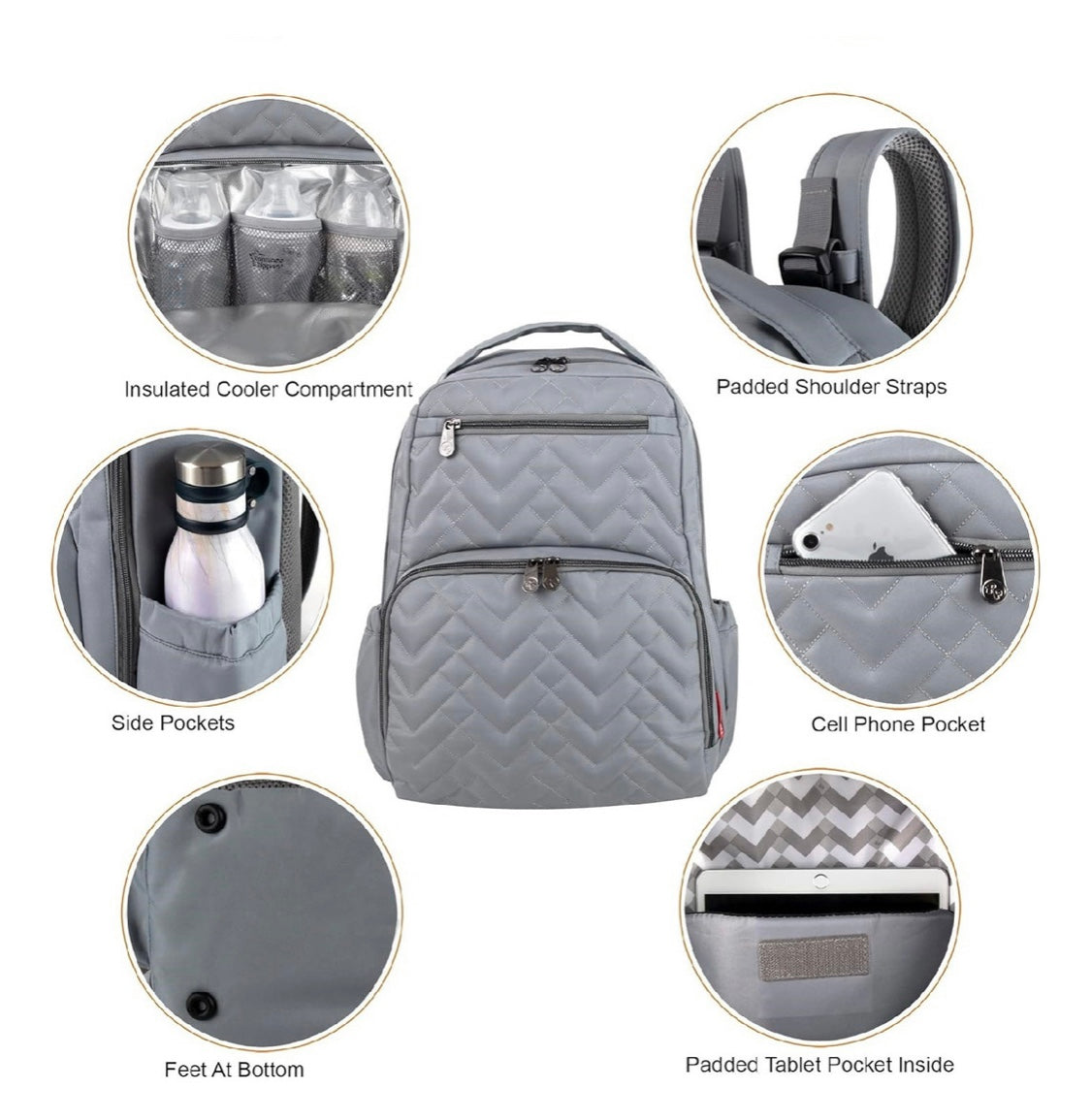 Pañalera gris Fisher-Price