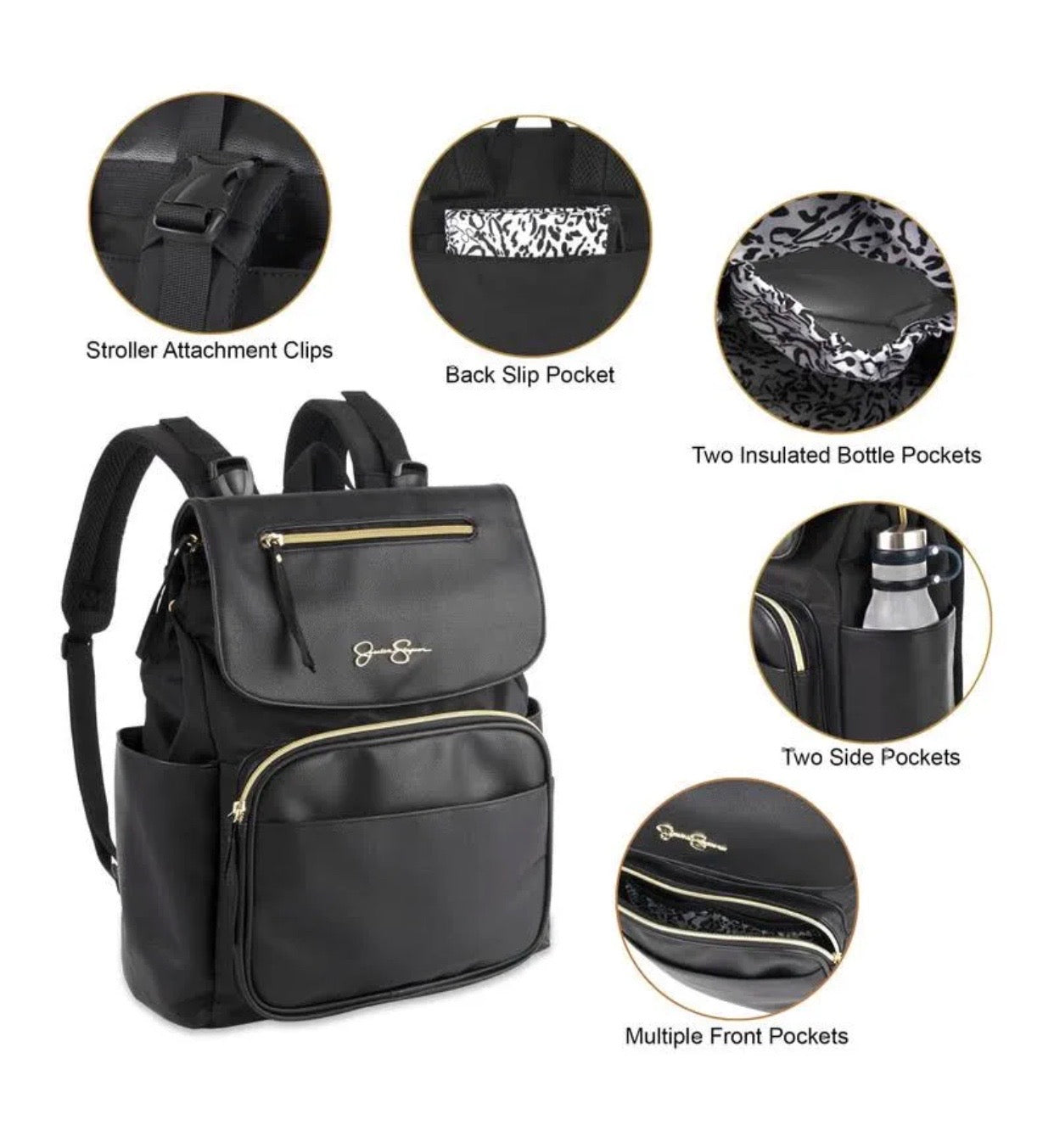 Pañalera negra Jessica Simpson