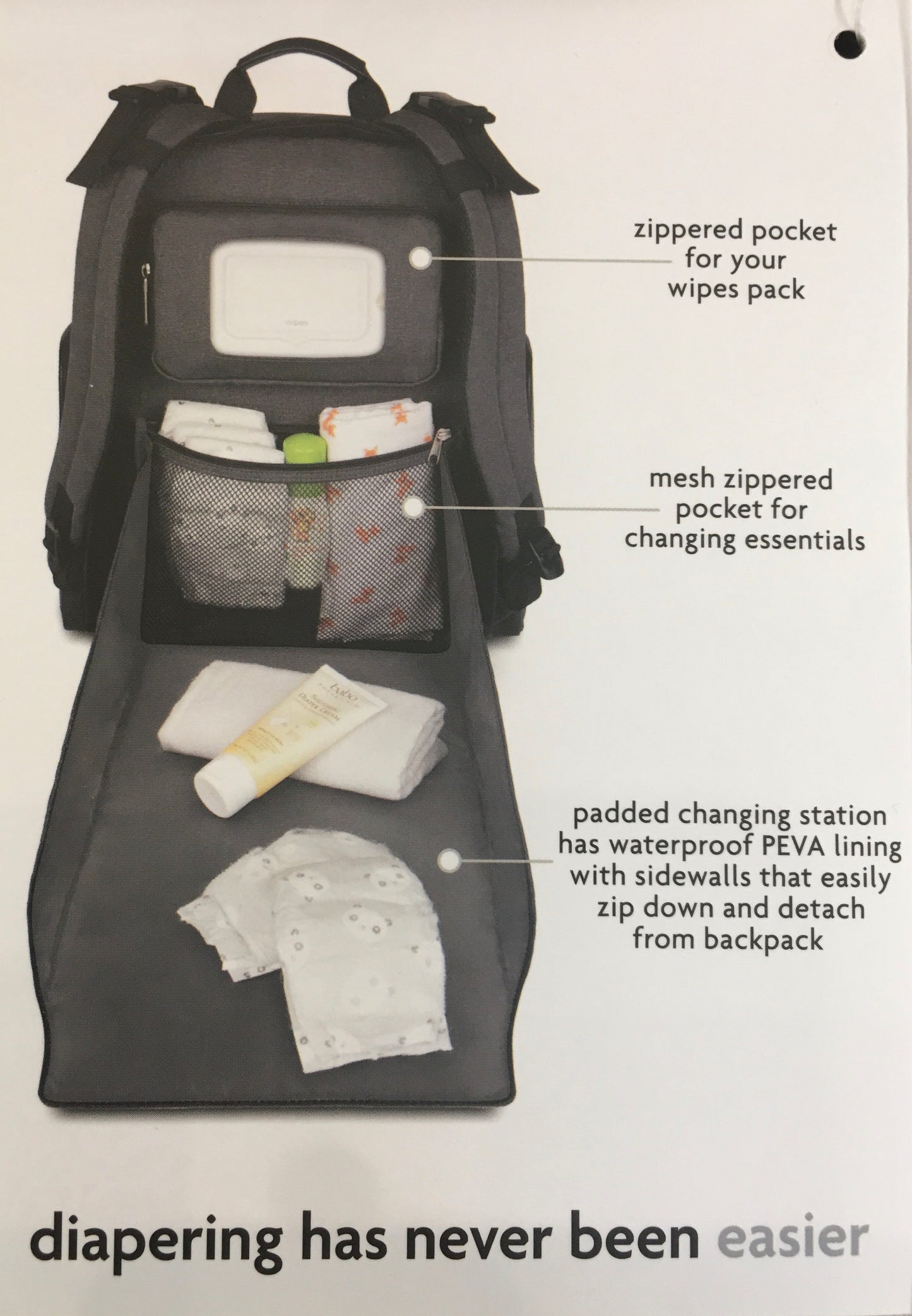 Pañalera negra Brezza