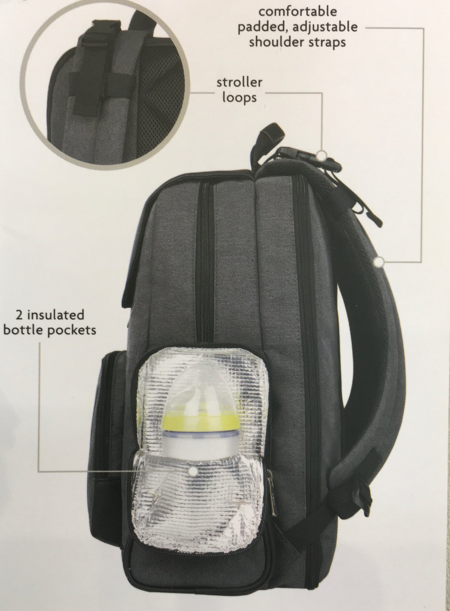 Pañalera negra Brezza