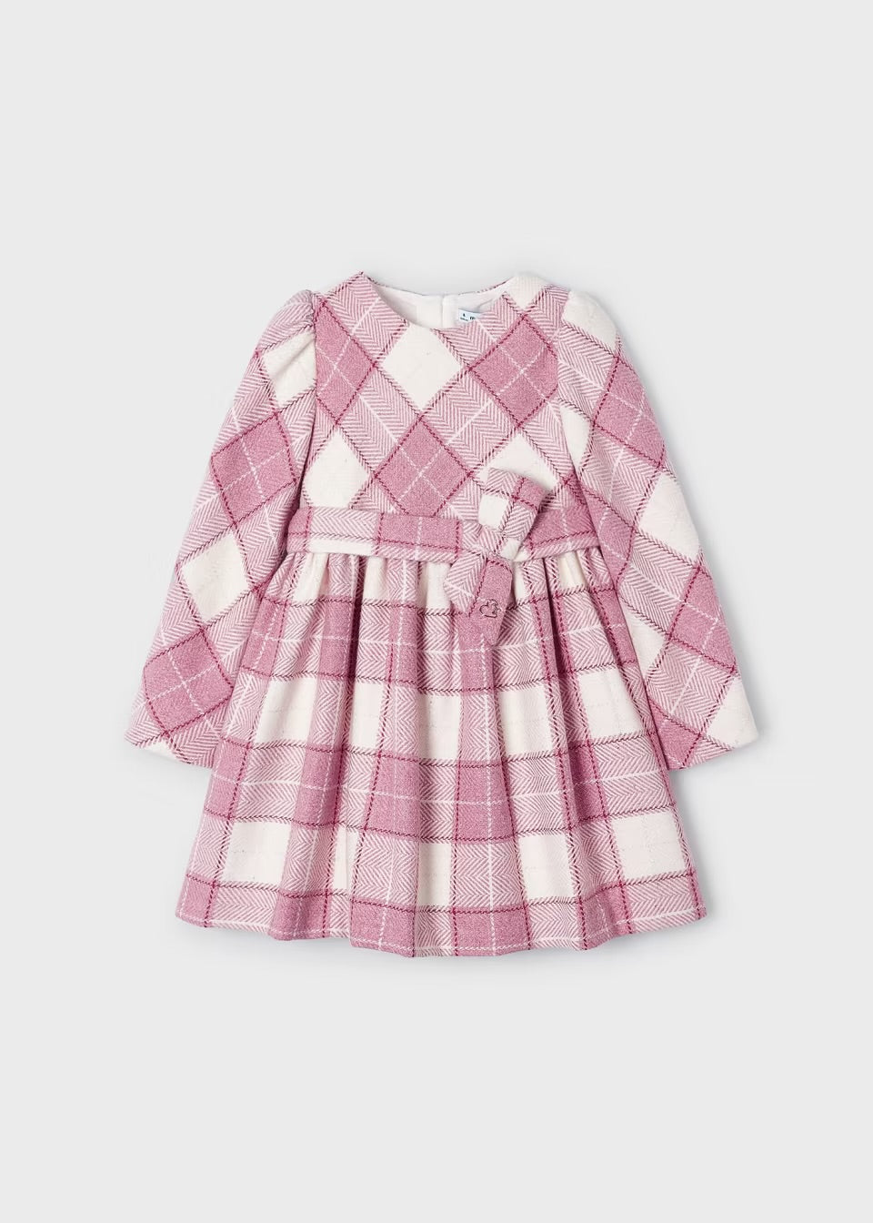 Vestido rosa cuadros