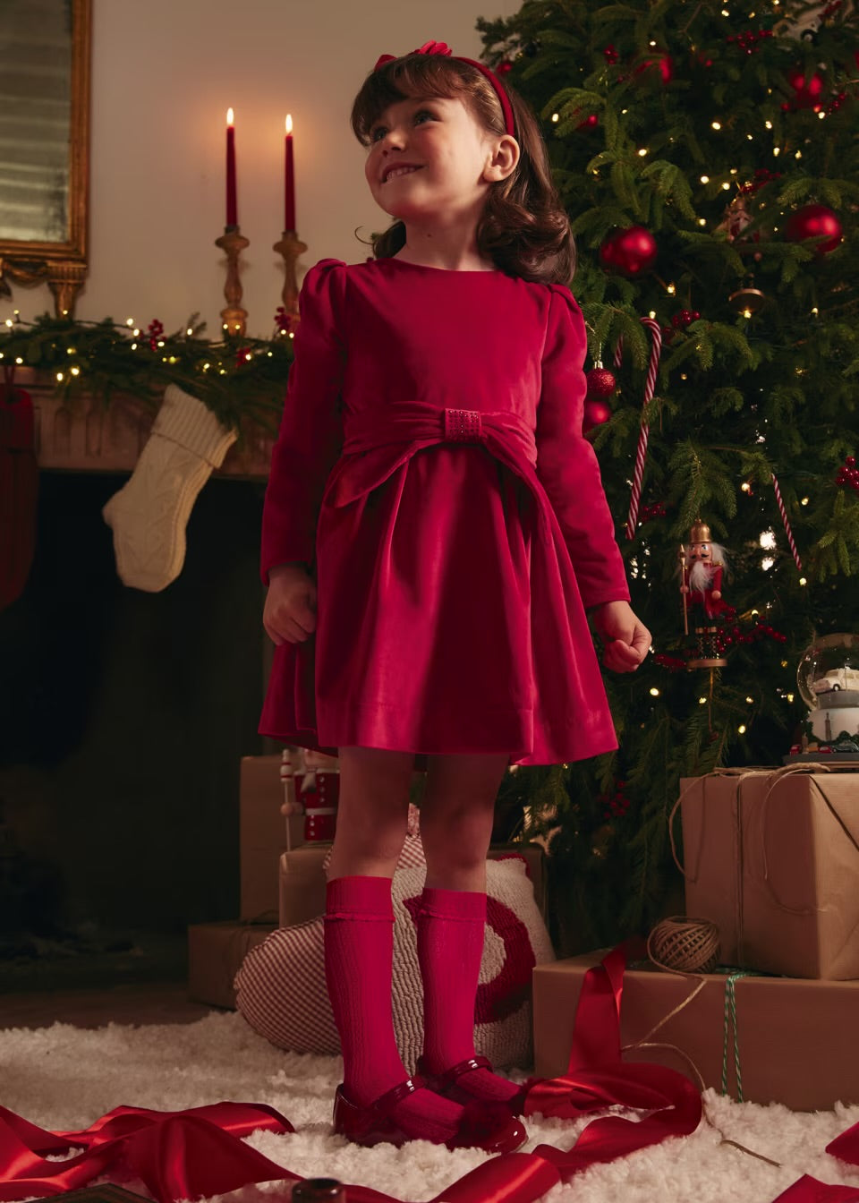 Vestido terciopelo rojo