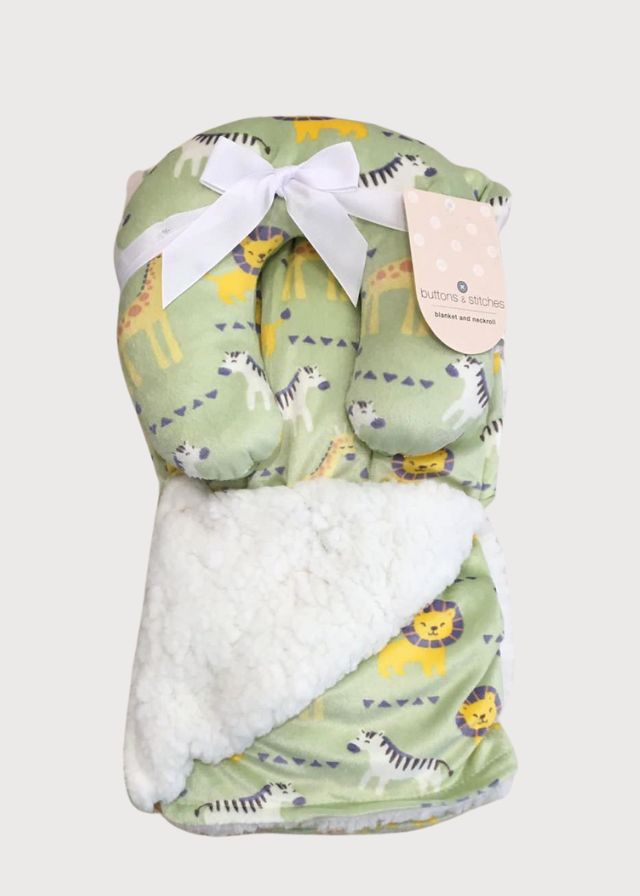 Cobija con borrega y cuellera