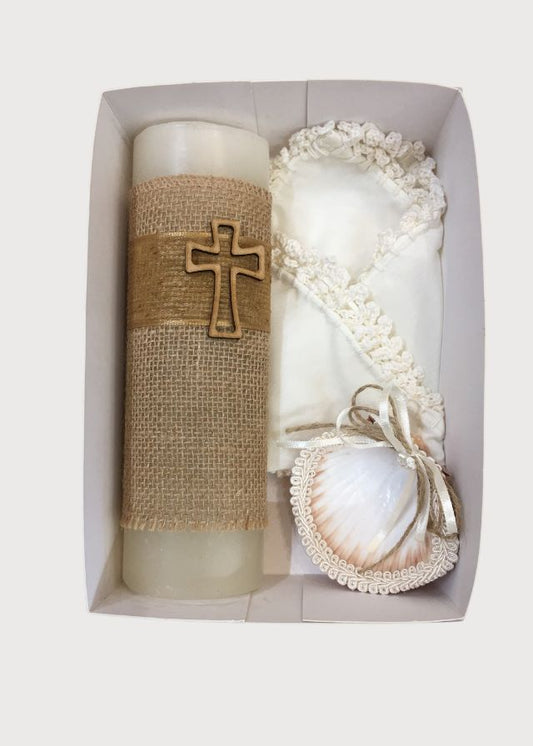 Vela cruz madera caqui