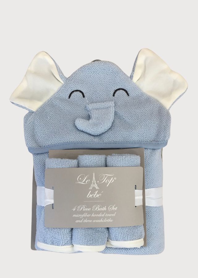 Toalla de baño elefante azul