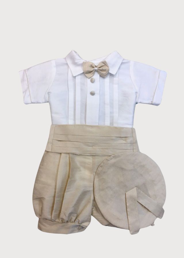 Conjunto Lucas blanco/caqui