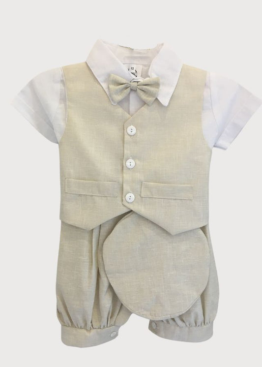 Conjunto Sebastián blanco/caqui