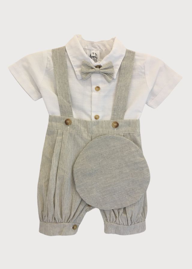 Conjunto Leonardo blanco/gris