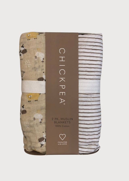 Sábanas de muselina animalitos