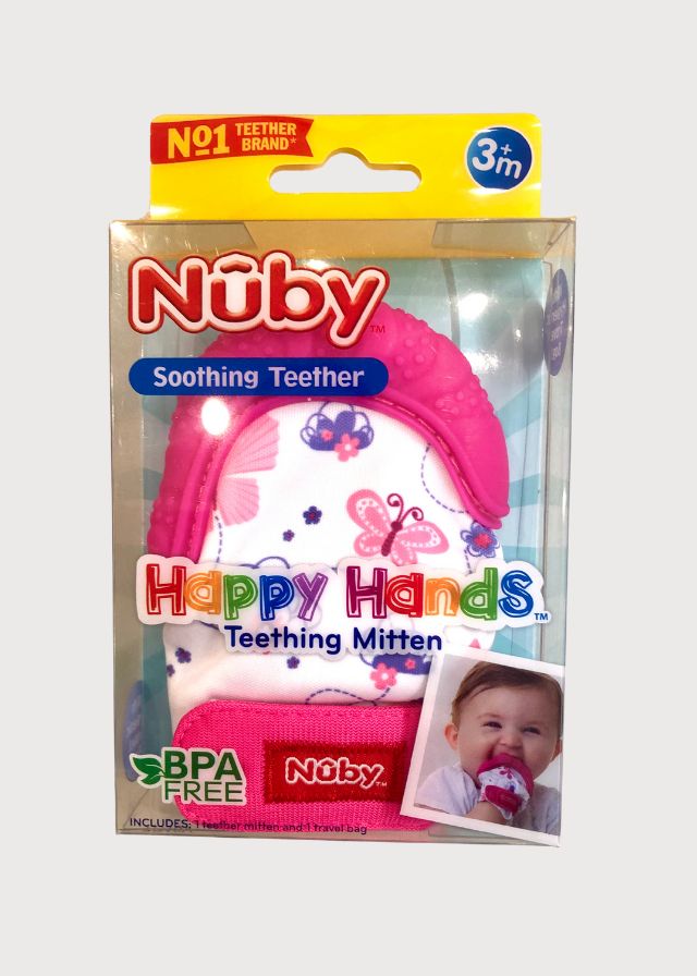 Guante mordedera rosa