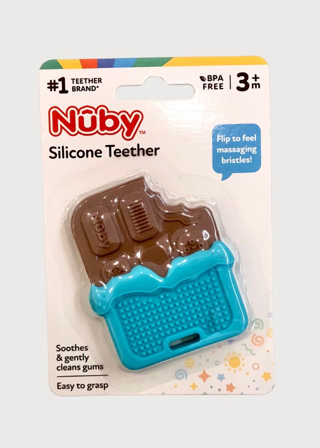 Mordedera de silicón chocolate