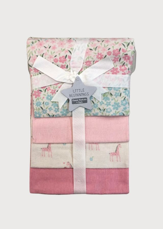 Sábanas de franela jirafas rosas