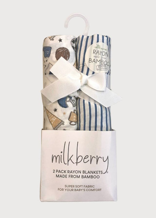 Sábanas bambú rayas azules