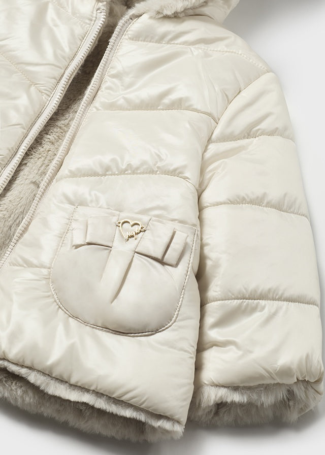 Chamarra reversible beige