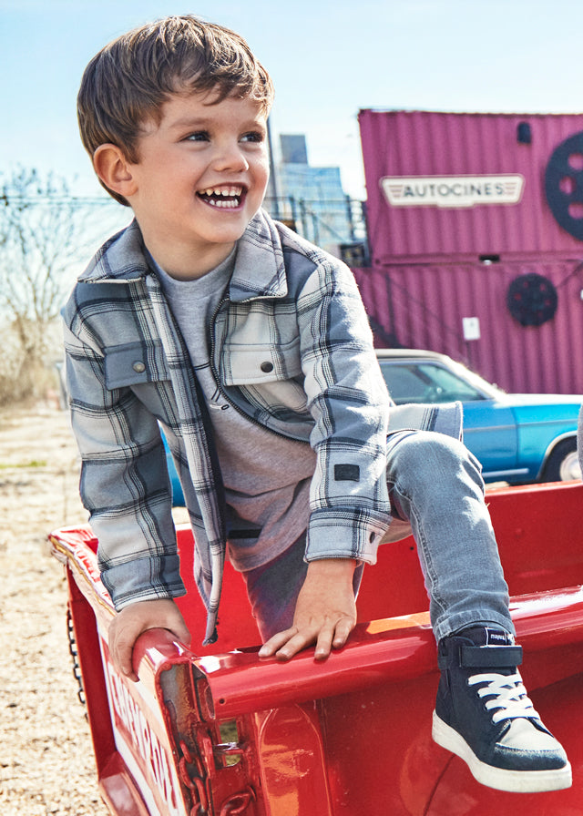 Cazadora cuadros forrada