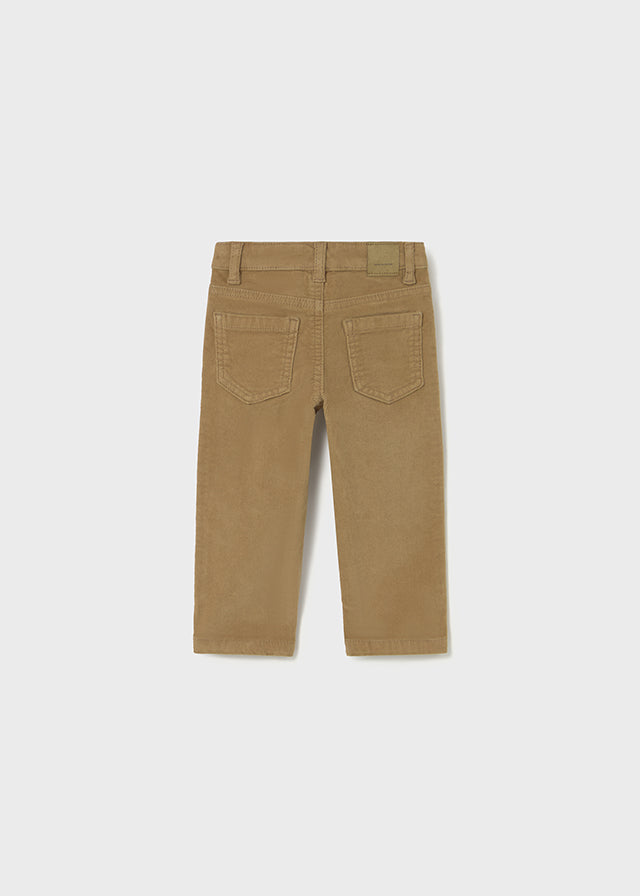 Pantalón pana fit madera